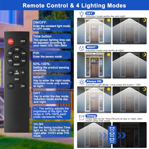 Projecteur LED extérieur 50W avec détecteur et télécommande réglable IP67 - 2