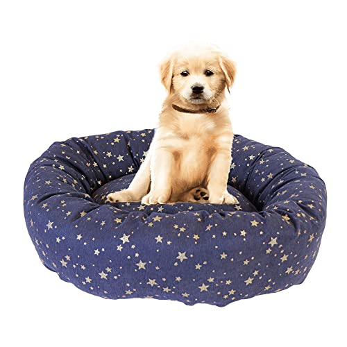 Dream Paws Star Donut Bed - Navy