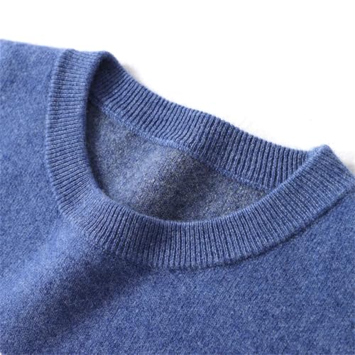 Winter Wool Sweater Men's Round Neck Stripe Business Casual Fashion Long Sleeve Pullover Sweater3