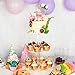 YestBuy 3 Tier Round Cupcake Stand with Base, Acrylic Cake Stand, Cupcake Tower Stand, Premium Cupcake Holder for 28 Cupcakes, Display for Pastry Wedding Birthday Party (4.7
