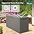 YITAHOME 80-Gallon Waterproof Resin Outdoor Storage Box, Lockable Storage Container for Outdoor Furniture, Cushion Storage, Pool Accessories, Garden Tools and Sporting Gear, Taupe