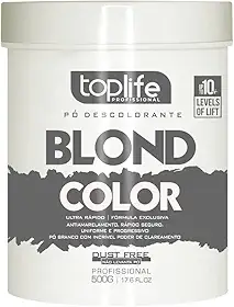 Pó Descolorante Branco 10 tons Ultra Rápido Toplife Blond Color 500gr