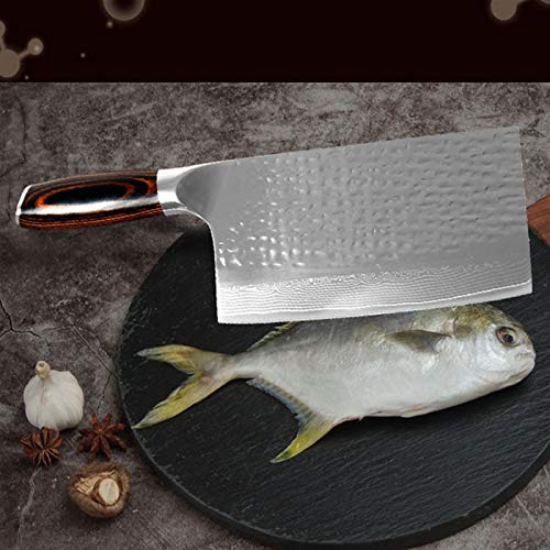 Couteau de boucher en carbone Damas pour trancher sans effort les aliments