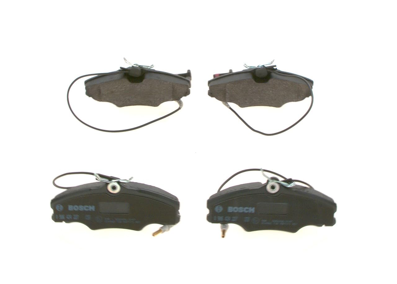 Bosch BP105 - Pastiglie Freni Auto, Delantero - Calidad Bosch - Reducción de Ruido y Polvo - Certificación ECE-R90 - Sin Cobre - 1 Juego de 4 Pastillas - Con Accesorios