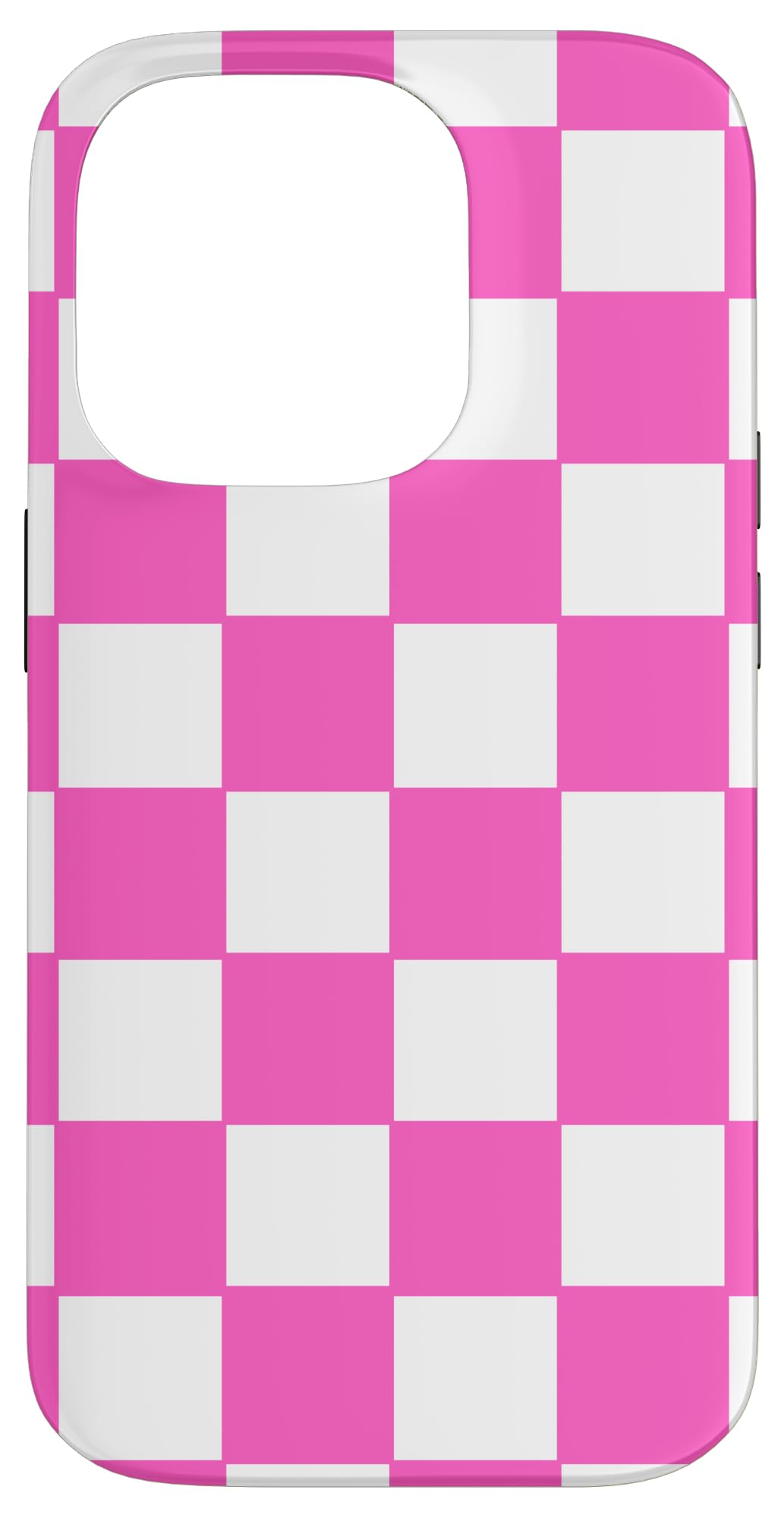 Pink and white checkered classic checkerboard Case for iPhone 14 Pro