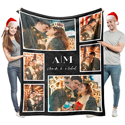 Easycosy personalisierte Decken für Paare Geschenke Benutzerdefinierte Bild, Foto werfen für Freundin Ihr Geburtstag Anniversay Ideen – Ansicht 1