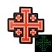 LEGEEON Glow Dark Order Holy Sepulchre Jerusalem Cross Templar Crusaders Tactical Morale PVC Fastener Patch