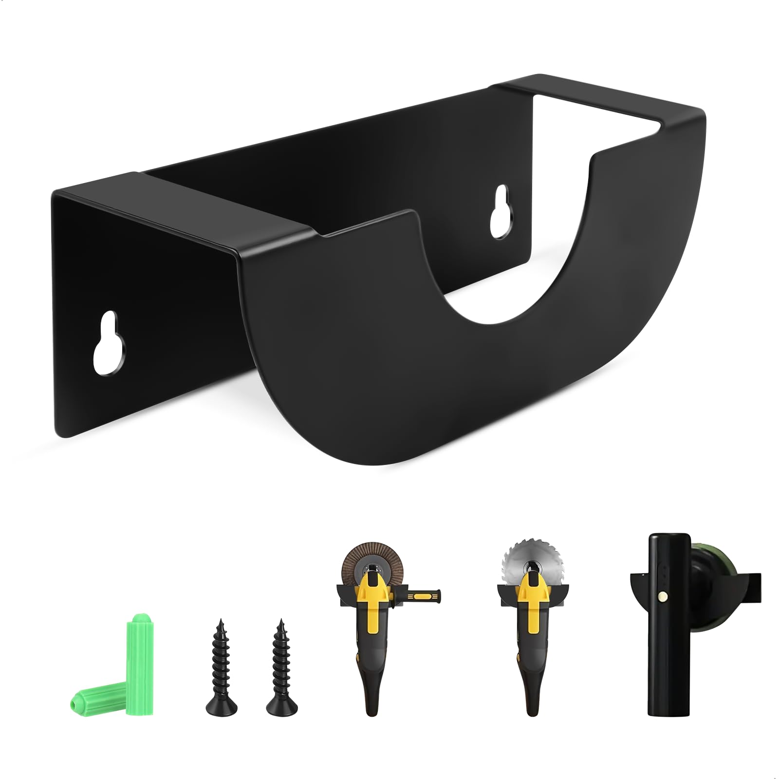 Angle Grinder Holder, Wall Mount for Angle Grinder with Mounting Screws, Universal Holder for Garage Tool Wall and Workshop