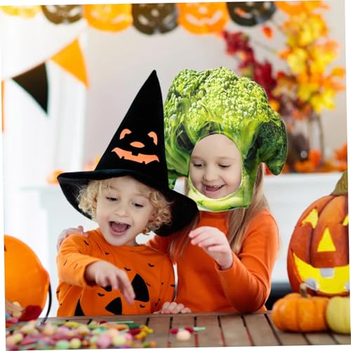 Disfraz de brócoli de Halloween con sombrero de felpa para adultos y cosplay 5