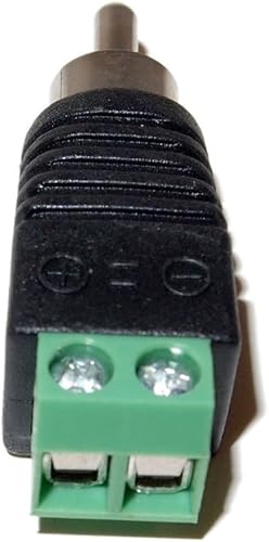 Miniatura 5 de Evertech 10 unids RCA macho jack a audio video tornillo terminal conector CCTV AV Balun