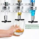 Warmiehomy 6 Bottle Stand Wall Mounted Drinks Dispenser Wine Spirits Steel Bar Butler Holder Rack Optic Dispenser for Home Bar - Image 2