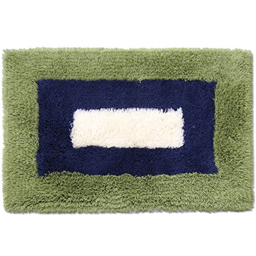 オカ バスマット 乾度良好 ランドスケープ 約50×75cm グリーン 吸水 速乾