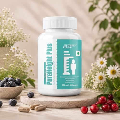 Pure Height Plus โ Height Growth Supplement for Adults & Teens, 60 Vegetarian Capsules