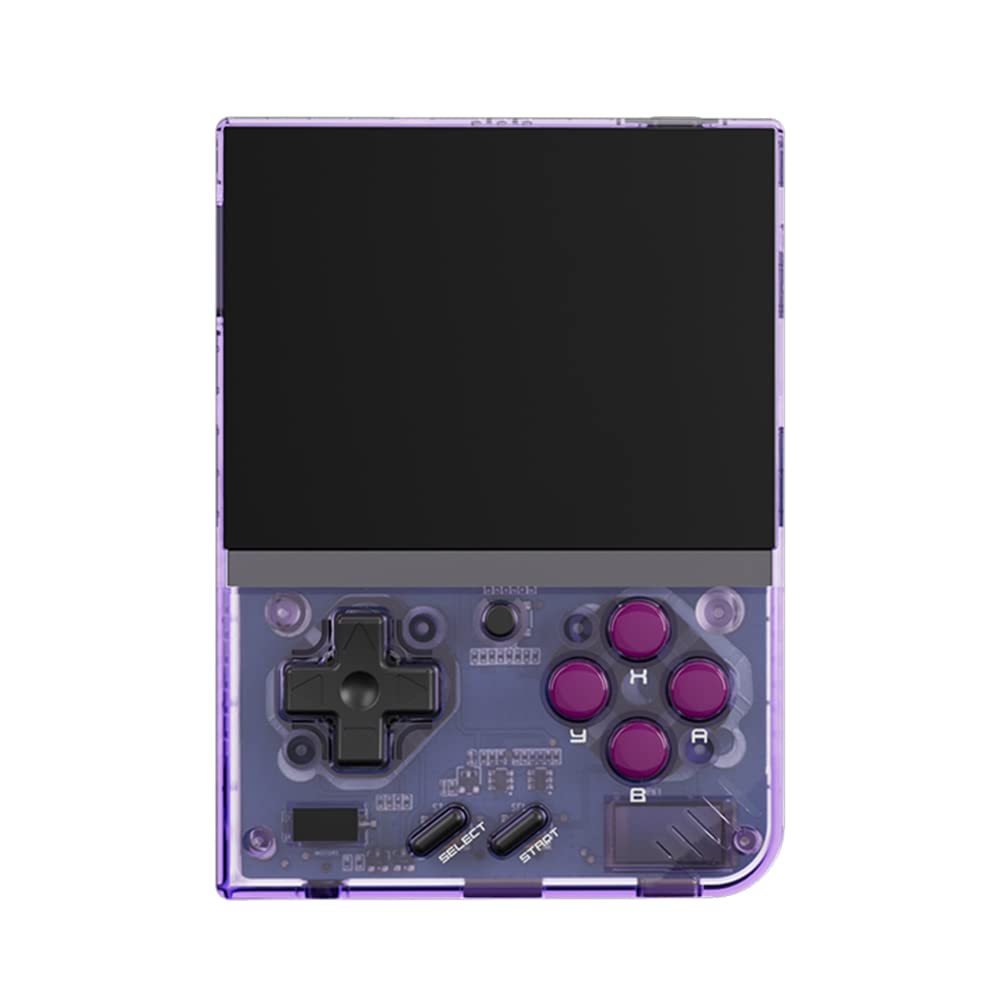 Mini Plus Console di Gioco Portatile Retro Sistema Linux Schermo IPS 3,5 Pollici Giocatori di Gioco Portatile Supporto WiFi Ricaricabile Regalo per Bambini e Adulti (Viola)
