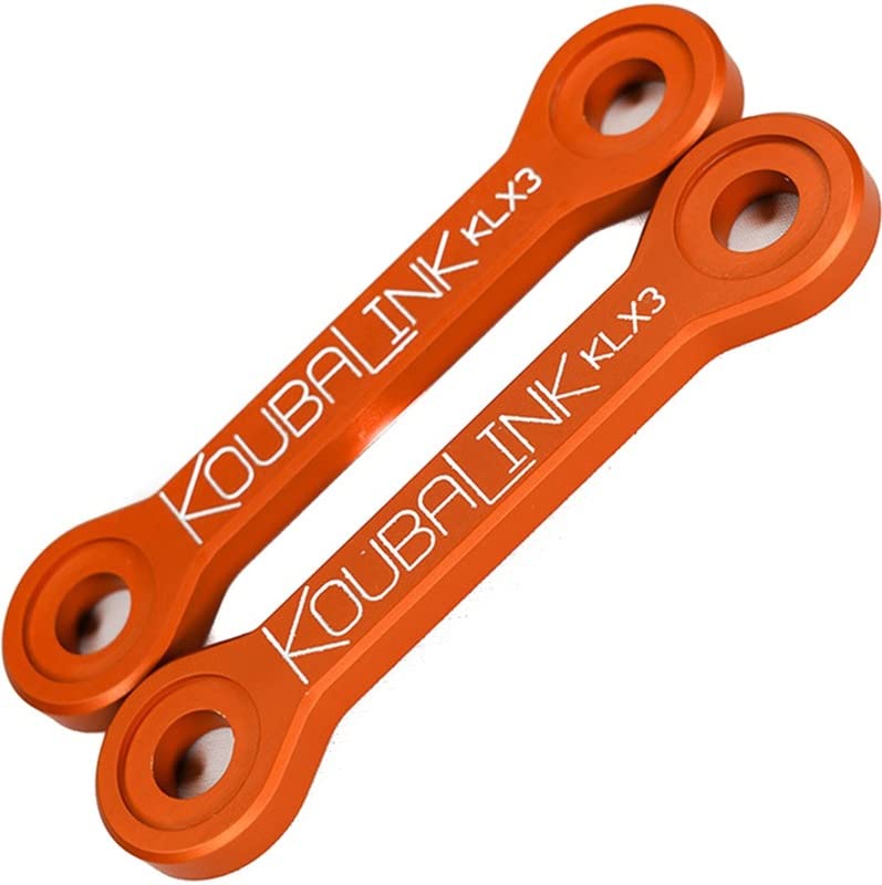 Kit de rabaissement Koubalink orange anti-chute pour selle haute Kawasaki KLX300R