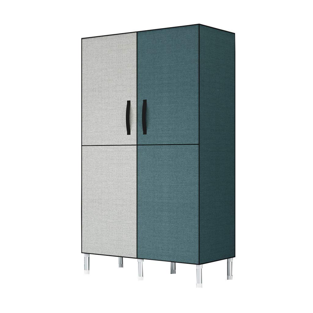 Faltbarer Kleiderschrank, platzsparend, Faltbarer Stoffschrank, Campingschrank, einfach aufzubauen, in Vier Farben erhältlich (A Small)