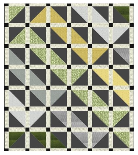 Quilt Kit by Choice Fabrics - Pre-Cut Fabrics - Half Square Triangle Quilt - Twin Size (62