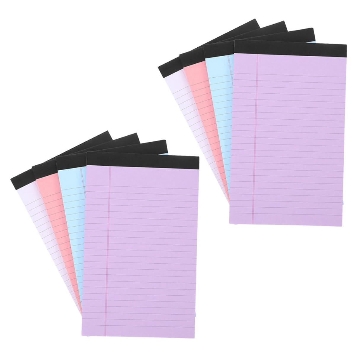 NUOBESTY 8 bloc-notes juridique couvercle ruban adhésif double face robuste manuel bi Cahier de cours Cahier de prise de notes bloc-notes pour les étudiants petits blocs-notes légaux Papier