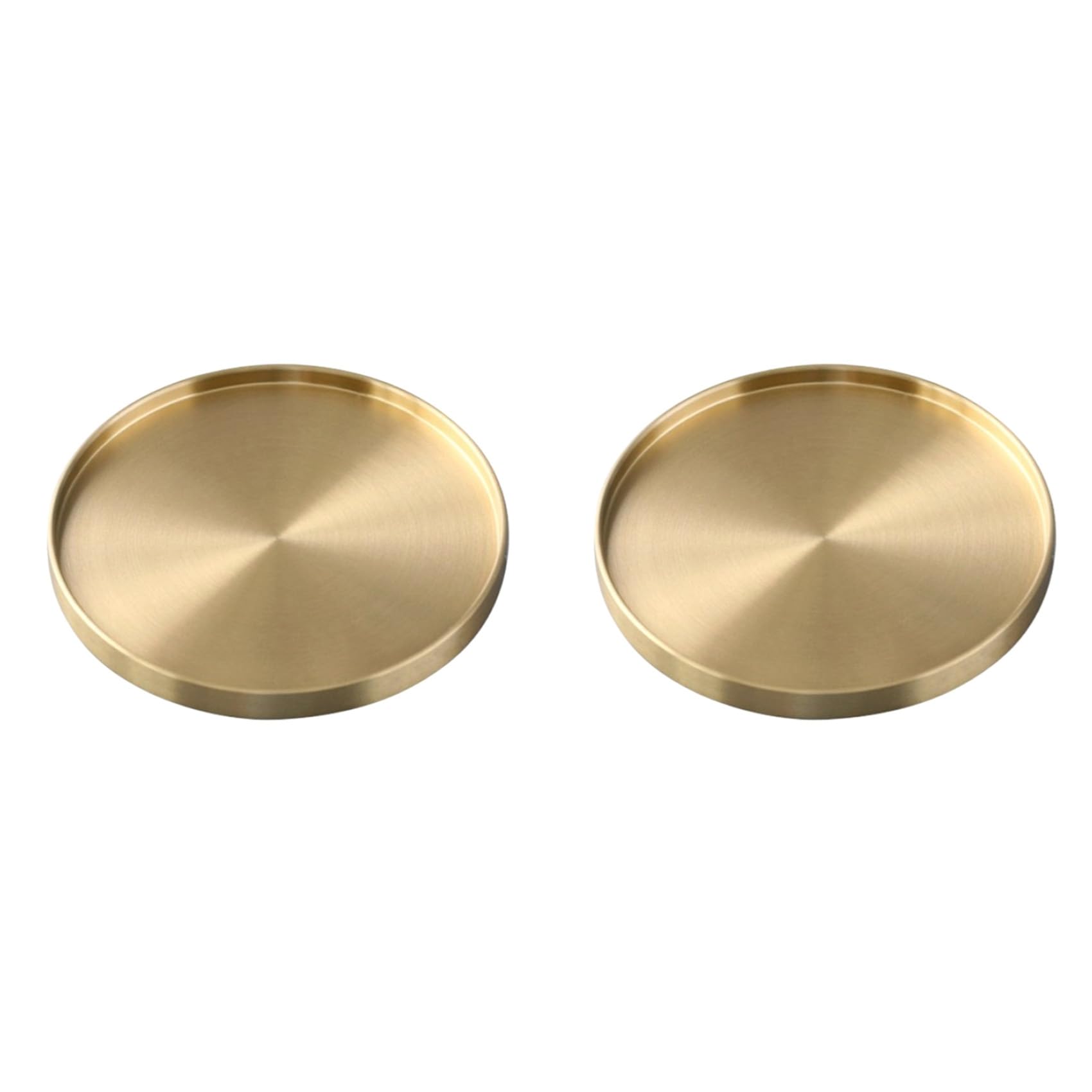 Hndhbfgrt 2X Brass Coaster Copper Cup Coasters Home Decor Drink Coaster for Bar Home Kitchen Coffee Tables Centerpieces