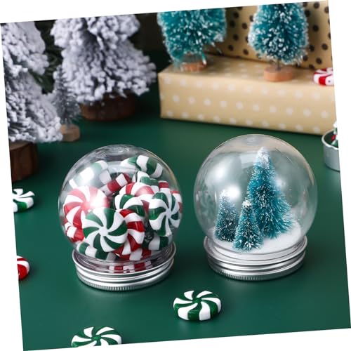 Bolas de plástico transparente rellenables para globos de nieve caseros 6