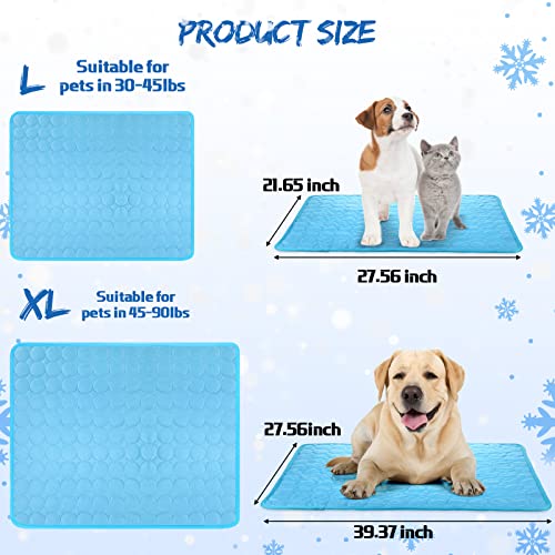 3 Pcs Dog Cooling Mat Summer Cooling Pad For Dog Cat Sleeping Cooling Pet Blanket Portable Washable Pet Ice Silk Self Cooling Mat For Home Car Seat Furniture Floors Kennel Bed (27.6 X 39.4 In) #TOP6