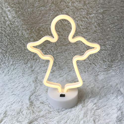 Image of LED Neon Light Sign Moon Star Heart Night Light for Kids' Bedroom Wall Art Romantic Christmas Birthday Gift