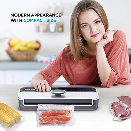 CalmDo Vacuum Sealer Machine, Food Vacuum Air Sealing System with Full Automatic Bag Sealing Technology for Food Saver Storage, CD-V001