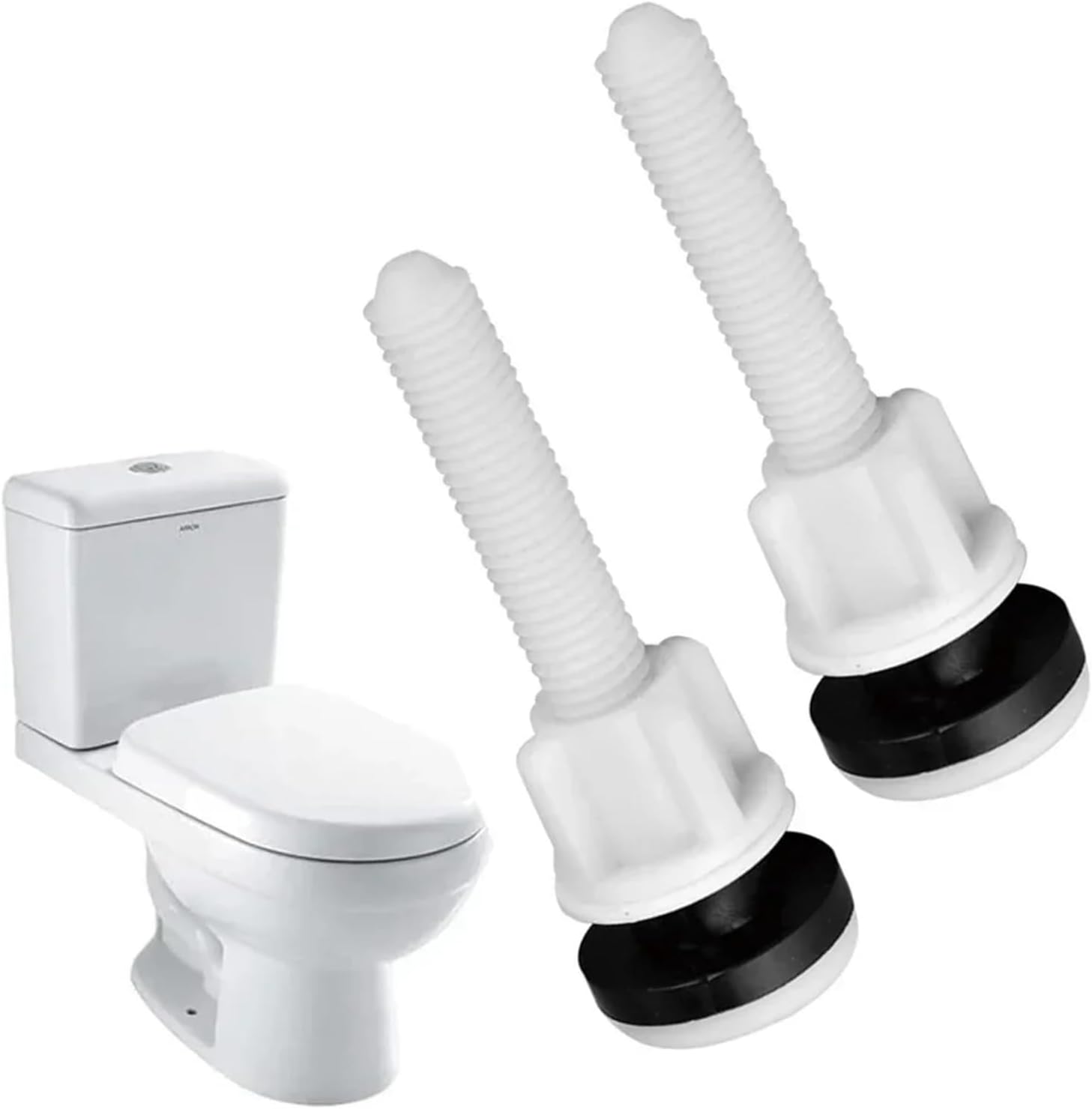 Plastic Toilet Hinge Close Coupling With Washers Tank Fixing Screw Seal Parts Pack of 2