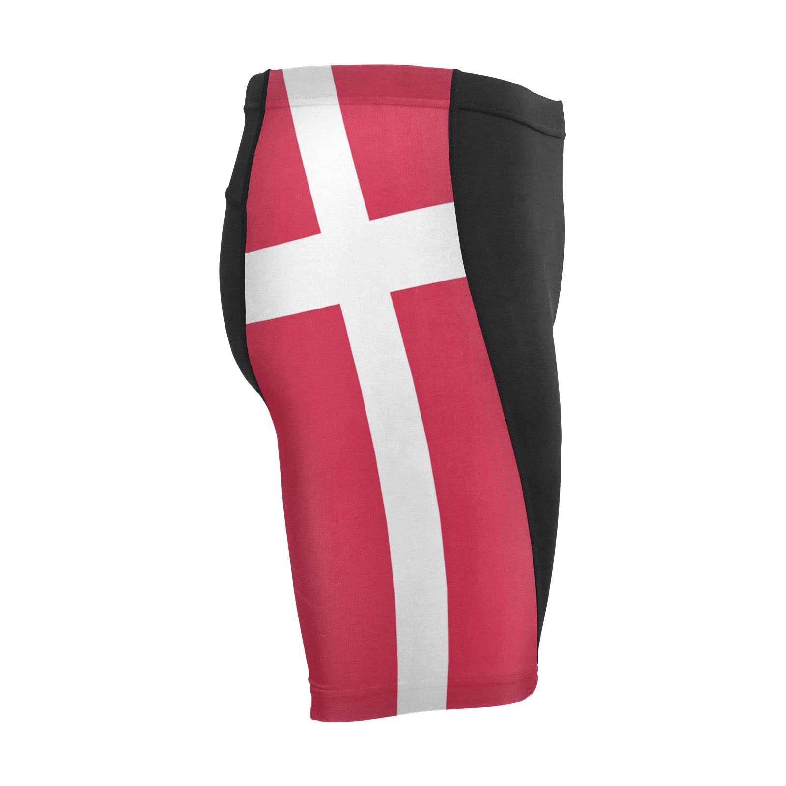 Denmark Flag Men's Bike Shorts Padded Cycling Bicycle Biking Shorts Tight Multicolor