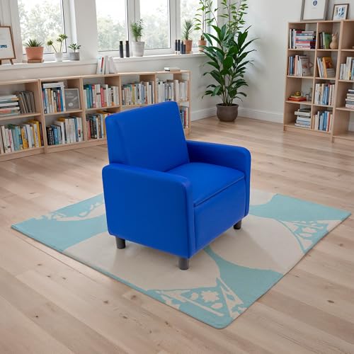 Image of FDP Kid Comfort Collective Modular Club Chair with Arms - Blue