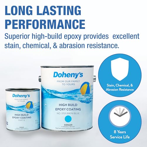 Image of Doheny's Pro-Grade High Build Self-Priming Epoxy Pool Paint, Bikini Blue