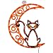 Impact Innovations Halloween Lighted Ornamental Silhouette 14x17 - Cat on Moon