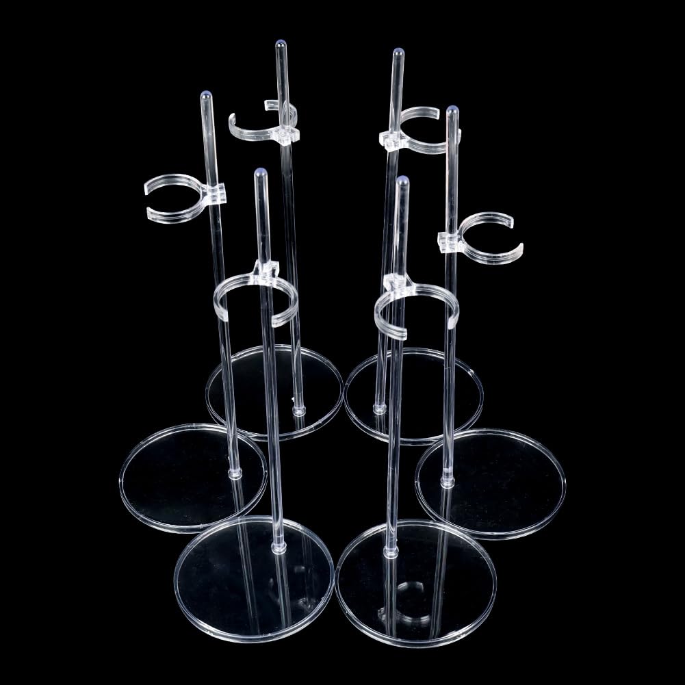 UCanaan Supporto per bambole trasparente 11,8" 6 pezzi accessori espositivi per bambole 11"-13"