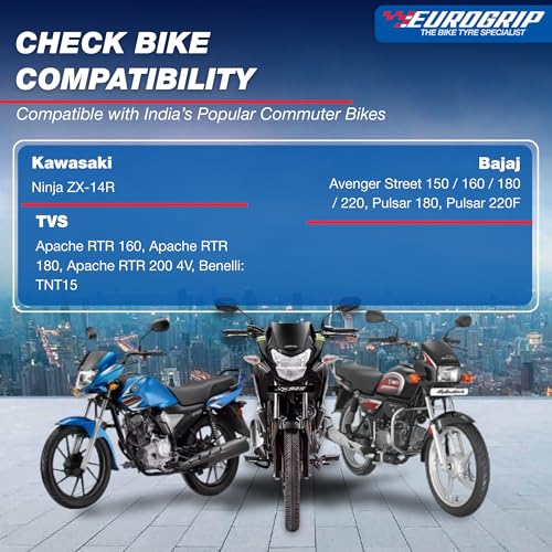 Image of Eurogrip Tyres | 90 /90-17 49P ATT455F Tubeless Bike Tyre | Tyre for Front