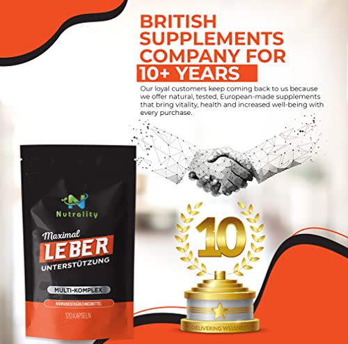 Nutrality Maximum Leber Detox Supplement - Hochfeste Leber Gesundheit Formel mit Artischockenextrakt, Löwenzahnwurzel, Kurkuma Pulver, Vitamin C, Vitamin D3, Cholin zur Leberreinigung – Bild 8