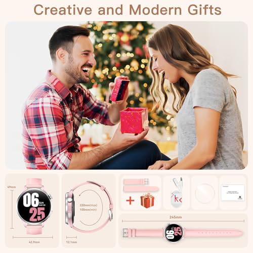 Kieslect Smart Watch for Women, 1.32" AMOLED Display, Pink Fitness Tracker with Call Function, 170+ Sports Modes, Heart Rate Monitor, 5ATM Waterproof by Kieslect - Image 8