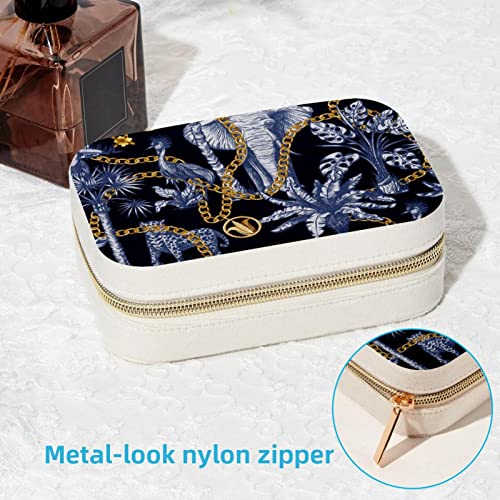 Boîte à bijoux de voyage à double couche compacte avec compartiments modulables pour bagues - 7