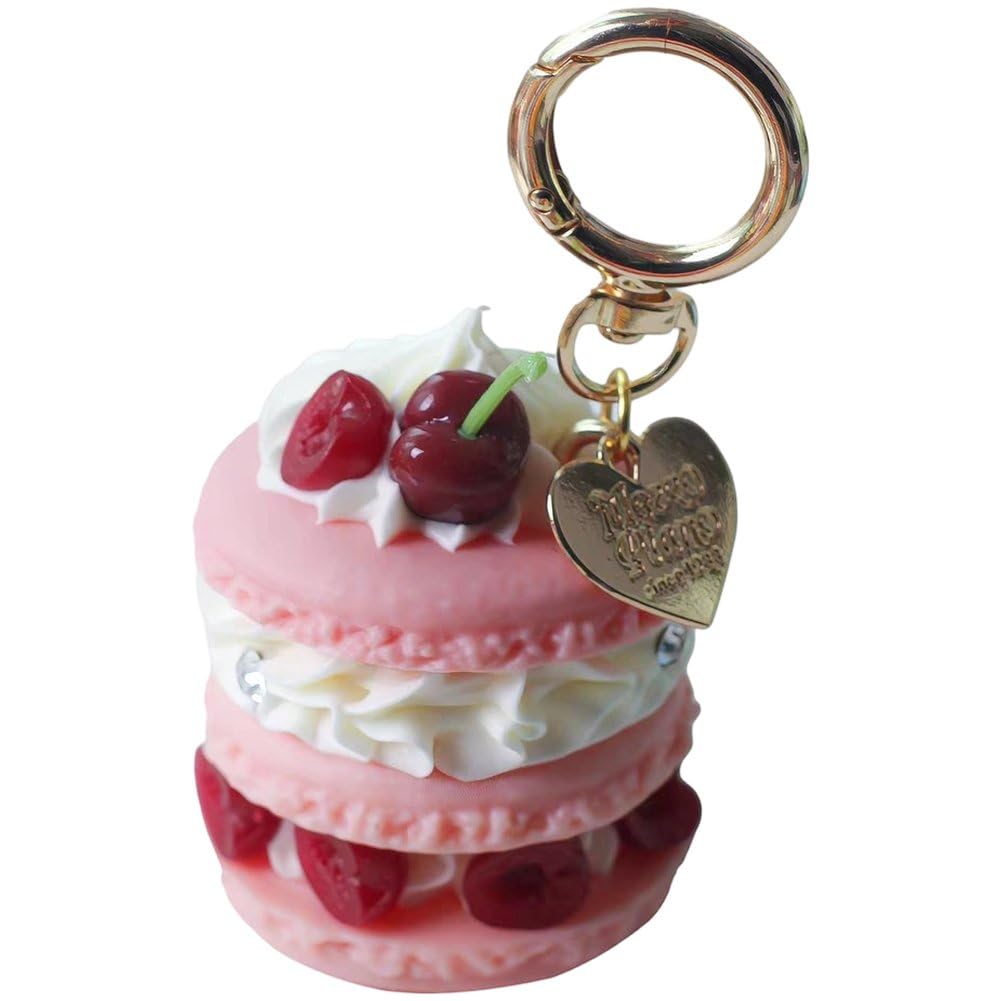 Hrippy Cute Resin 3d Macaron Cake Keychain Pendant, Sweet Food Charm Accessory for Womens Handbag Purse Daily Decor Layout