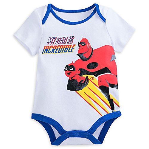 Bodysuit Disney Incredibles 2 blanc cadeau de naissance idéal 3-6 mois