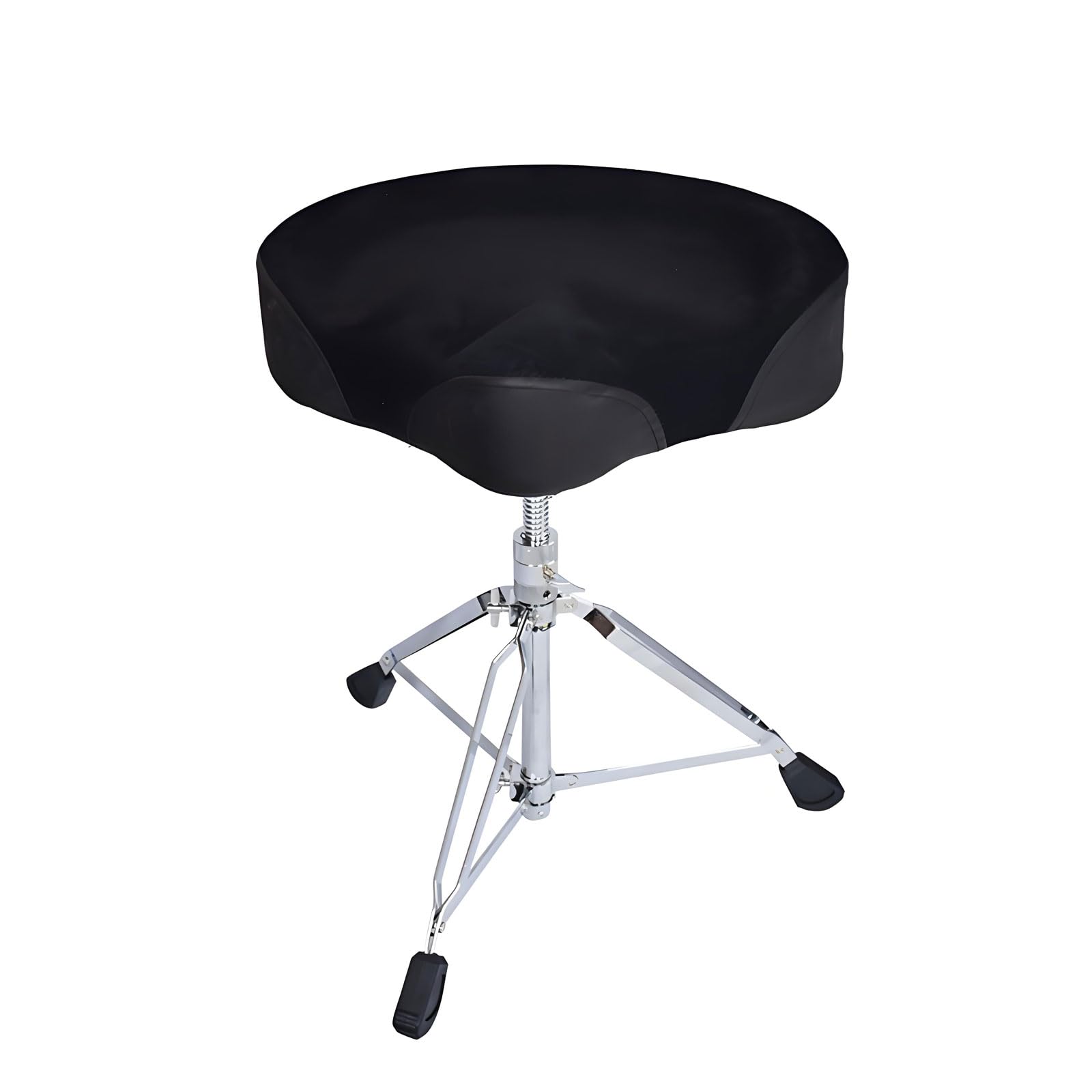 Guoyoocc Black Saddle Drum Stool,Adjustable Drum Stool,Height Adjustable Drumming Stools 45~68Cm,Drum Throne,Universal For Adults And Children，7 Color Options