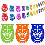 Lucha Libre Party Decorations Masks-Paper Papel Picado Mexicano Banner Set