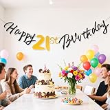 Black Gold 65th Birthday Decorations Banner for Women Men, Happy 65th Birthday Black Gold Banners Him Her Party Supplies Decorations - Image 5