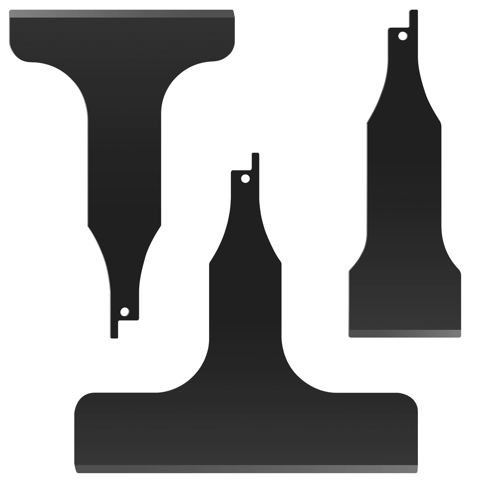 3Pcs Reciprocating Saw Scraper Blade Set 50mm 100mm 150mm High Carbon Steel Tile Floor Cleaning Scraper Blade Wall Putty Removing Cleaning Scraping Tool