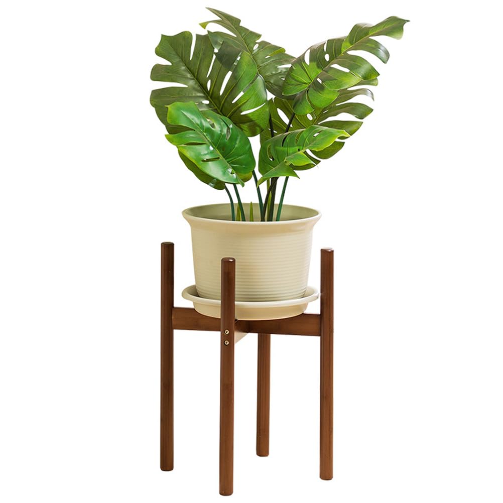 metà secolo Supporto per Piante in bambù Legno, Scaffali Porta Piante Ripiano per Fiori, 2pcs,S