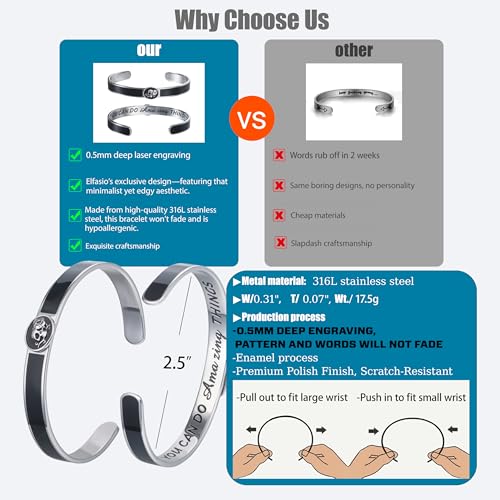 Personalized Bracelets for Teens/Women, Inspirational Jewelry Gifts for Daughter/Sister/Mom/Friends, Adjustable Bracelet in a Pretty Gift Box4