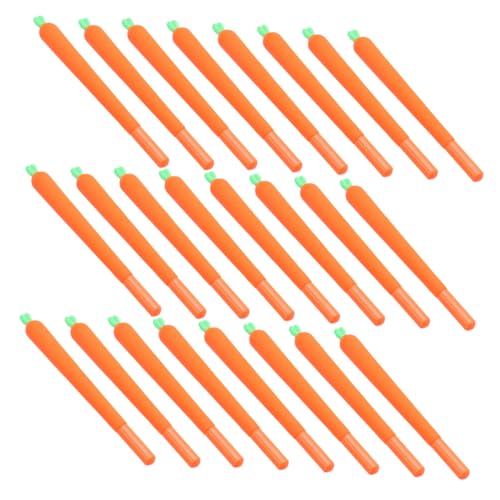 Bolígrafos con tinta de gel en forma de zanahoria, pack de 24