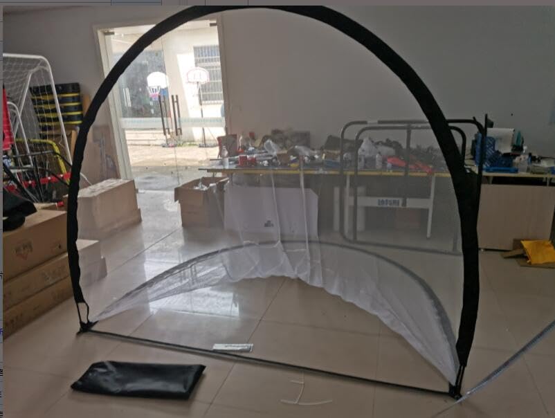 HOMCOM Porta da calcio pop-up 247x203x201,5 cm Nero Bianco