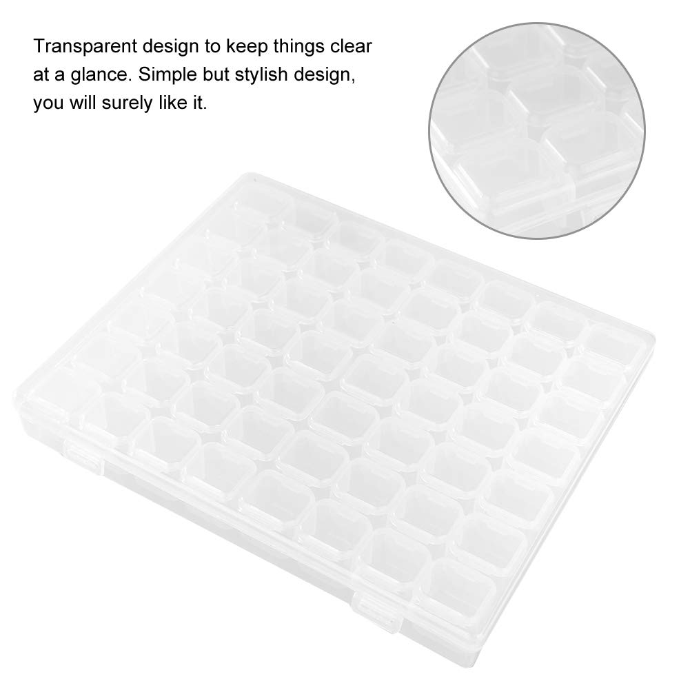 Nail Art Organizer Mit 56 Fächern – Aufbewahrungsbox Für Nageldesign, Strasssteine & Zubehör, Desktop-tauglich