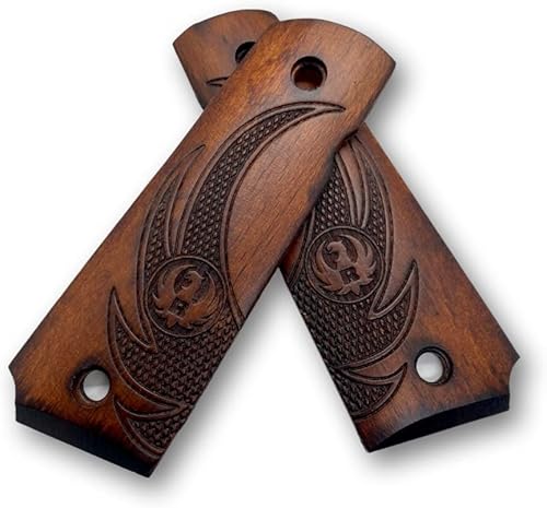 Miniatura 4 de 1911 Grips, Ruger Grips, 1911 Accesorios, 1911 Ambi Safety Cut Grips, 1911 Tamaño completo, para Ruger, Colt, Kimber, Taurus, Remington y se adapta