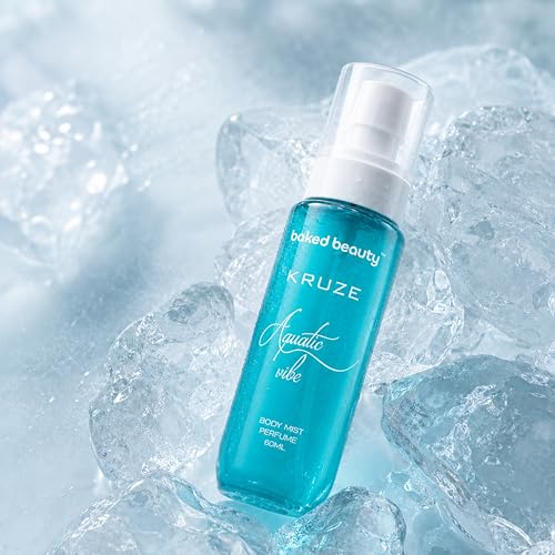 Image of BAKED BEAUTY Kruze Aquatic Vibe Body Mist |Refreshing Long Lasting Fresh Fragrance | Travel-Friendly Perfume Body Spray for Women- 60ml